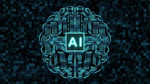 Ai deep learning, data science and analysis, machine learning Illustrazione stock