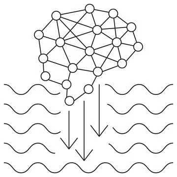 AI Deep Learning icon Illustrazione stock