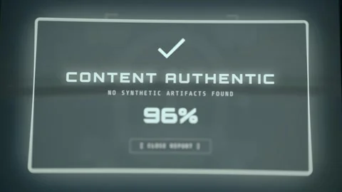 AI deepfake detection tool confirming the authenticity of content Stock Footage 333373628