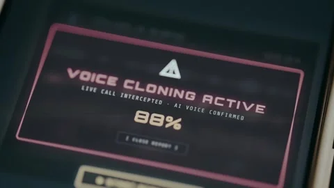 AI deepfake detection tool displays the result of AI voice confirmed Stock Footage 333374230
