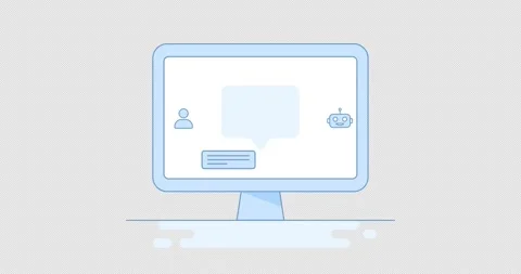 AI desktop chat window, 4k video animated scene with alpha channel. Convers.. Stock Footage 337892849