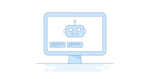 AI desktop dashboard, 4k video animated scene. Modular blocks interface ani.. Stock Footage 337892629