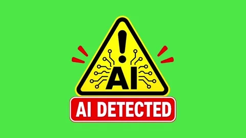 AI Detected Caution Symbol Animation on Green Screen 動画素材 336853560