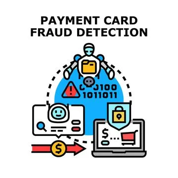 Ai detecting payment transactions fraud and security Stockillustratie