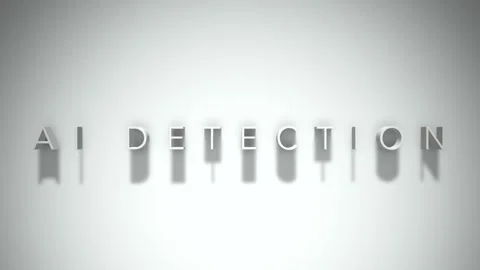 Ai detection 3D title animation white text on a white background Stock Footage 299373961
