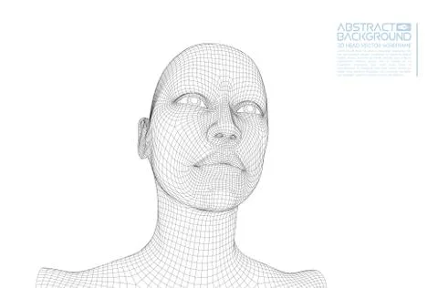 Ai digital brain. Artificial intelligence concept. Human head in robot digital イラスト素材