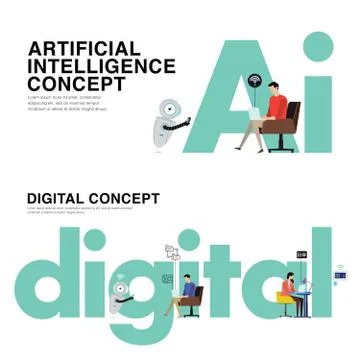 Ai &amp; Digital Concept Stock Illustration