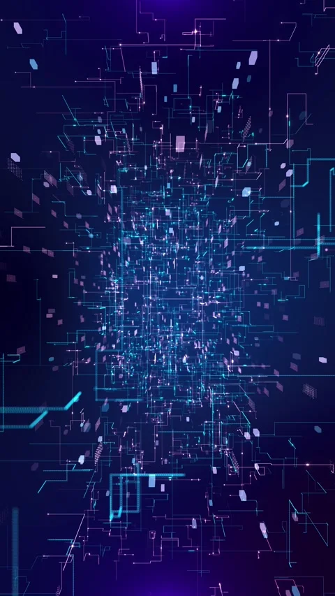 AI digital data flow data network cloud computing, machine learning, artificial 動画素材 341892090
