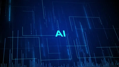 AI digital data interface background falling code, glowing frames, binary Stock Footage 334062164