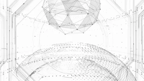 AI digital data network computer technology 3D illustration background 5 21  Stock Footage 125158418