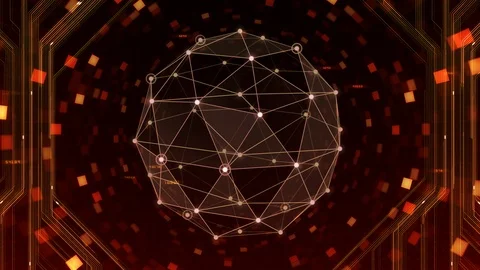 AI digital data network computer technology 3D illustration background 5 28  스톡 동영상 126442518