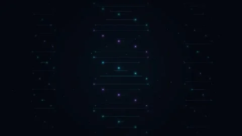 Ai Digital DNA Flow Neon Animation Видео 338082484