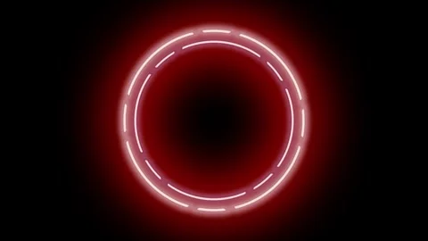 AI Digital Red Alert Circle Technology Overlay Stock-Footage 330507541