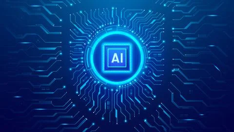 AI Digital Security Technology Concept Stock Illustration