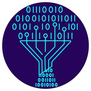 AI Dimensionality Reduction icon. Vector thin line illustration Illustration