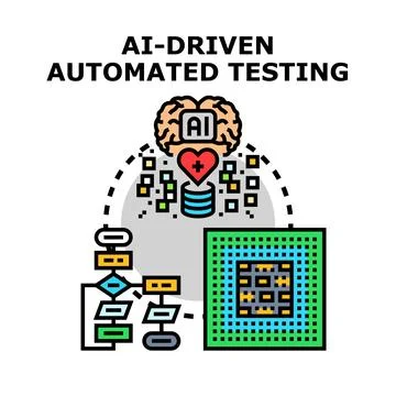 Ai driven automated testing optimizing software development Stockillustratie