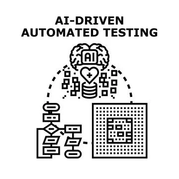 Ai driven automated testing optimizing software development 库存插图