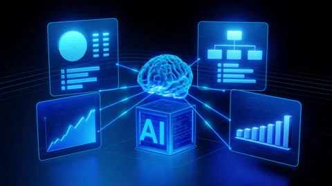 AI-Driven Decision Making and Data Analysis Concept Stock Footage 307710581