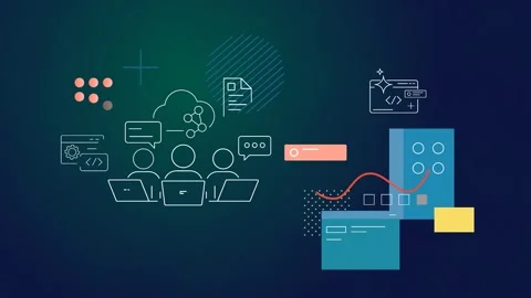 AI-Driven Development Life Cycle - Stock Animated Illustration Video stock 332678950