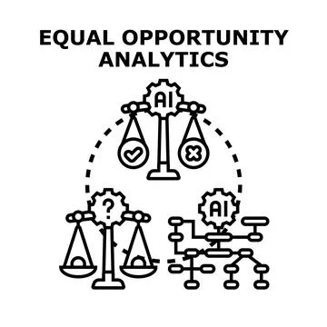 Ai driven equal opportunity analytics concept Stock Illustration