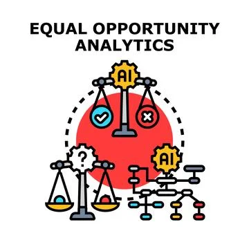 Ai driven equal opportunity analytics concept Stock Illustration