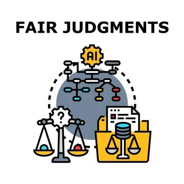 Ai driven fair judgments and ethical legal decisions 스톡 일러스트