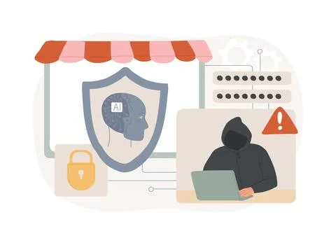 AI-Driven Fraud Prevention abstract concept vector illustration. Stockillustratie