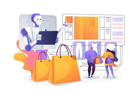 AI-Driven Inventory Optimization abstract concept vector illustration. Stock Illustration