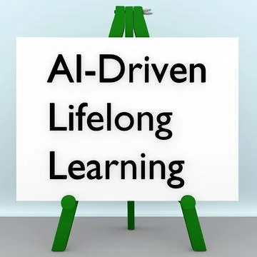 AI-Driven Lifelong Learning Concept イラスト素材
