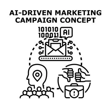 Ai driven marketing campaign developing personalized promotions イラスト素材