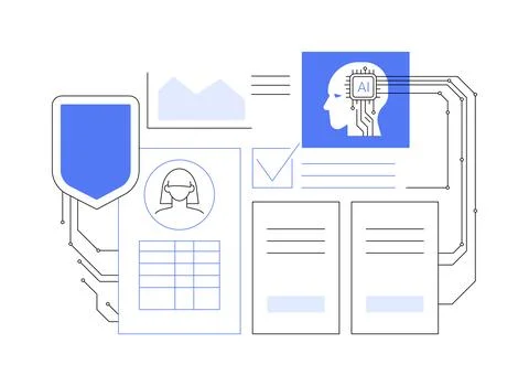 AI-Driven Policy Recommendations abstract concept vector illustration. Stock Illustration