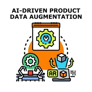 Ai driven product data augmentation concept Stock Illustration