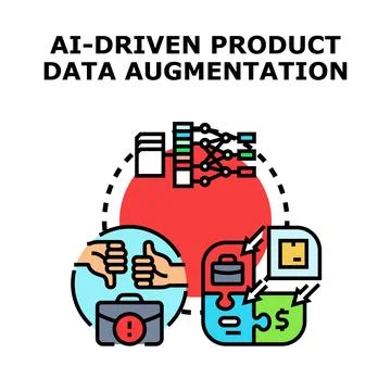 Ai driven product data augmentation process Stock Illustration
