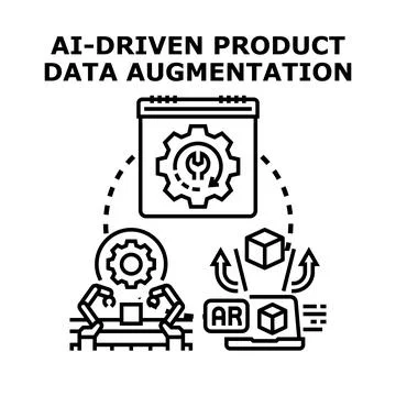 Ai driven product data augmentation concept Stock Illustration