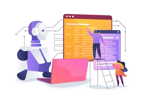 AI-Driven Software Debugging abstract concept vector illustration. Stock Illustration