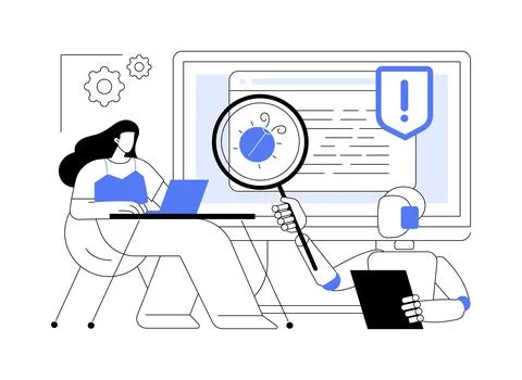 AI-Driven Software Debugging abstract concept vector illustration. Stock Illustration