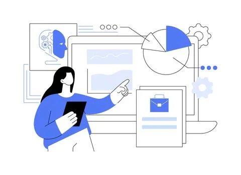 AI-Driven Workflow Automation abstract concept vector illustration. Stock Illustration