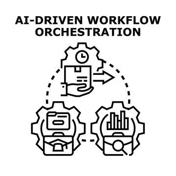 Ai driven workflow orchestration optimizing business processes 스톡 일러스트