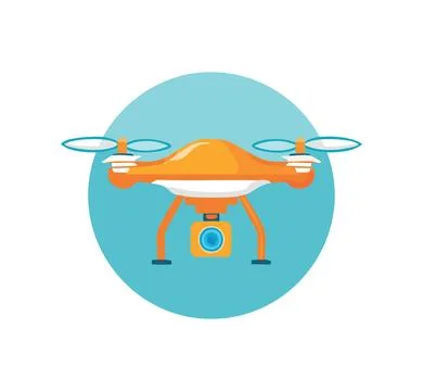 A AI Drone simple illustration Stock Illustration