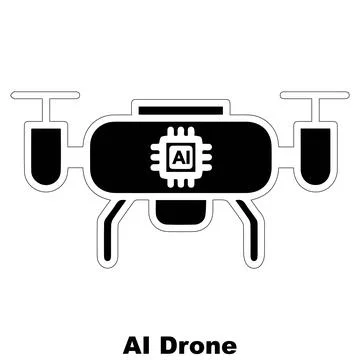 Ai drone vector icon design Stock Illustration