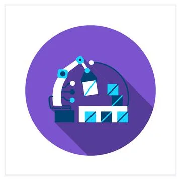 Ai in e-commerce flat icon Illustration