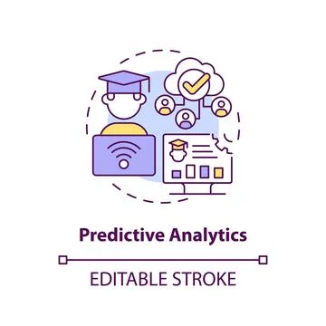 AI in education concept icon Stock Illustration