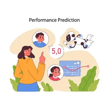 AI in education. Flat vector illustration Stock Illustration