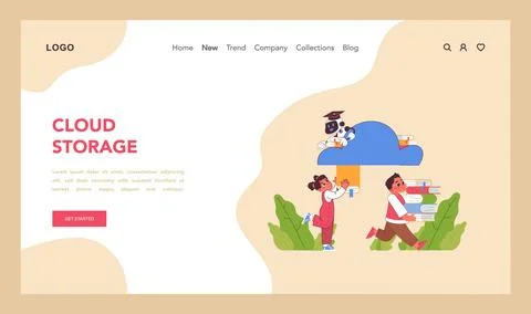 AI in education. Flat vector illustration イラスト素材