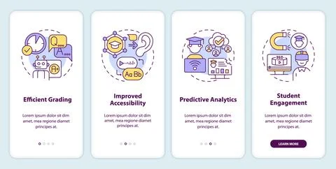 AI in education with linear concepts Stock Illustration