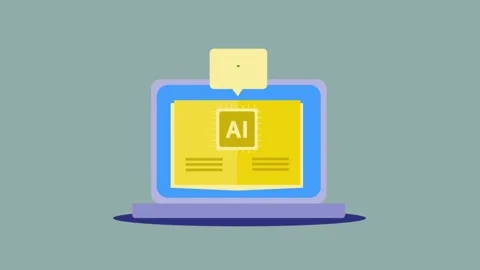 AI education platform with collaborative learning resources. Stock Footage 337956268