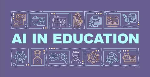 AI in education text concept Stock Illustration