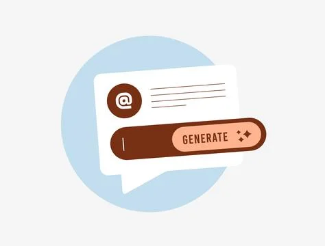AI email automation tools for writing and generating high-conversion emails Stock Illustration