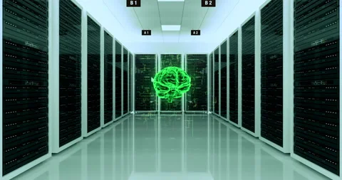 AI Enabled Servers. Optimizing Performance and Efficiency. Stock Footage 237785290