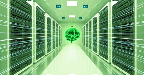 AI Enabled Servers. Optimizing Performance and Efficiency. Stock Footage 276844502